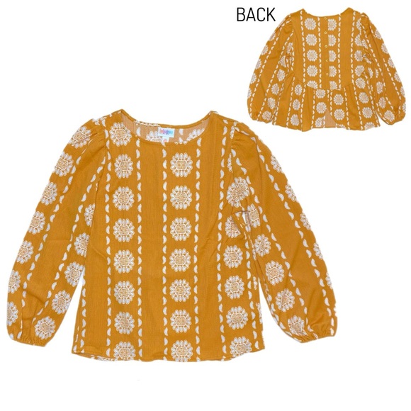 LuLaRoe Tops - LuLaRoe Vivian Goldenrod Floral Long Sleeve Blouse